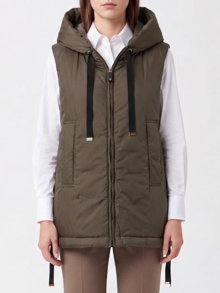 Gilet matelassé Max Mara The Cube en tissu technique avec capuche et col montant