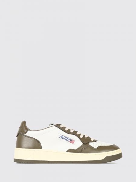 Autry Medalist Low Two-Tone Calfskin and Suede Trainers
