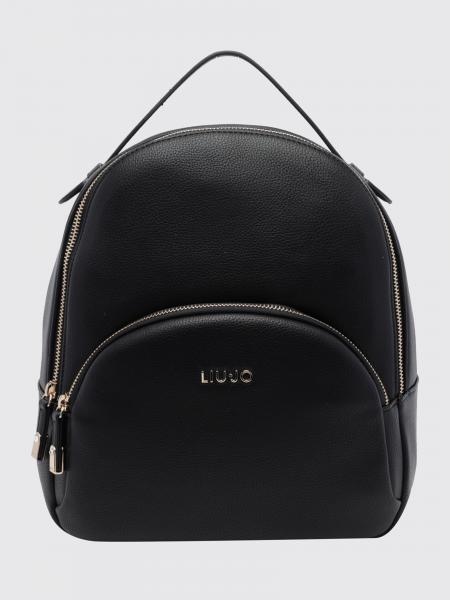 Liu Jo Polyester Backpack with Metallic Logo and Adjustable Shoulder Straps