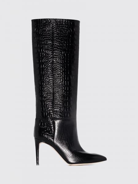Knee-High Boots Paris Texas in Croc-Effect Patent Leather with High Heel