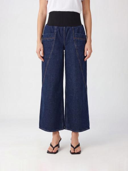 Alaïa High-Waisted Wide-Leg Palazzo Jeans in Denim