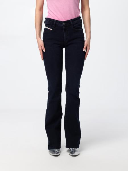 D-Ebbey Mid-Rise Flared Jeans Diesel aus Stretch-Baumwolldenim