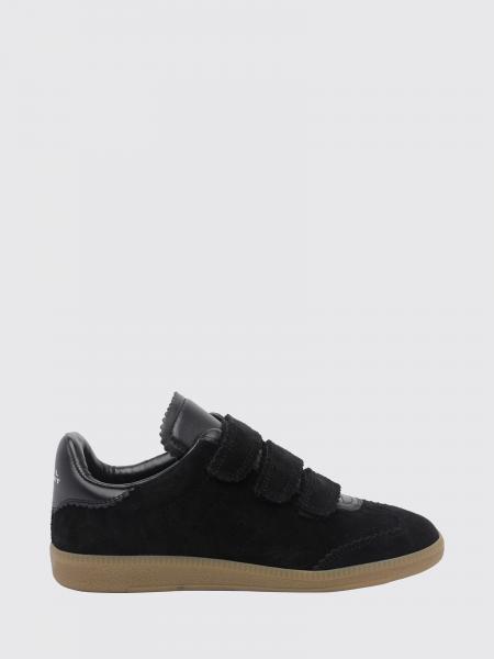 Isabel Marant Beth Suede Trainers with Velcro Strap Closure