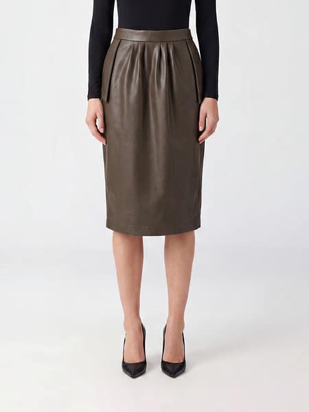 High-Waisted Midi Pencil Skirt Stella McCartney in Smooth Synthetic Leather