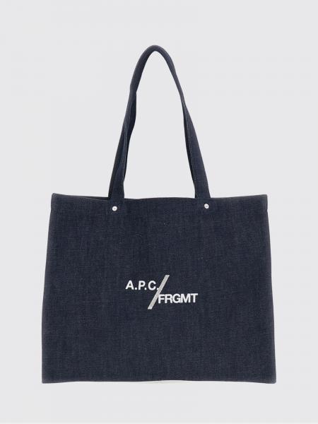 A.P.C. x Fragment Tote-Bag aus Baumwolldenim mit Kontrastlogo