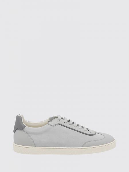 Low Top Smooth and Suede Calfskin Brunello Cucinelli Sneakers