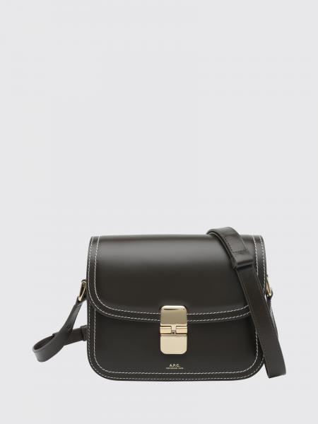 Grace Mini-Umhängetasche A.P.C. aus glattem Rindsleder mit Schnalle