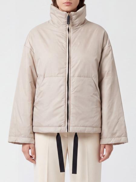 Short Down Jacket Max Mara The Cube in Technical Fabric with High Neck and Drawstring Hem