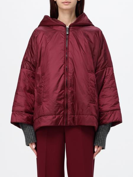 Hooded Short Down Jacket Max Mara The Cube in Technical Fabric with Dropped Shoulders