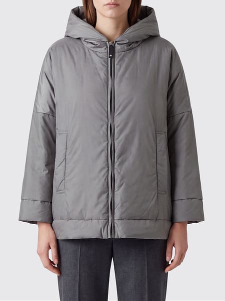 Hooded Short Down Jacket Max Mara The Cube in Technical Fabric with Dropped Shoulders