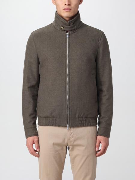 Blouson bomber Brunello Cucinelli en laine avec col montant et fermeture zippée