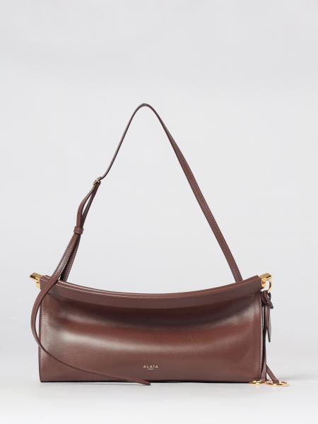 Le Click East West Smooth Leather Shoulder Bag Alaïa with Tassels