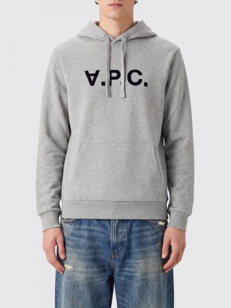 Sweat à capuche A.P.C. en coton avec logo et poche kangourou