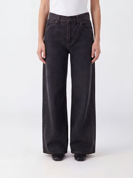 Levi's Mid-Rise Flared Jeans in Cotton Denim with Five-Pocket Design