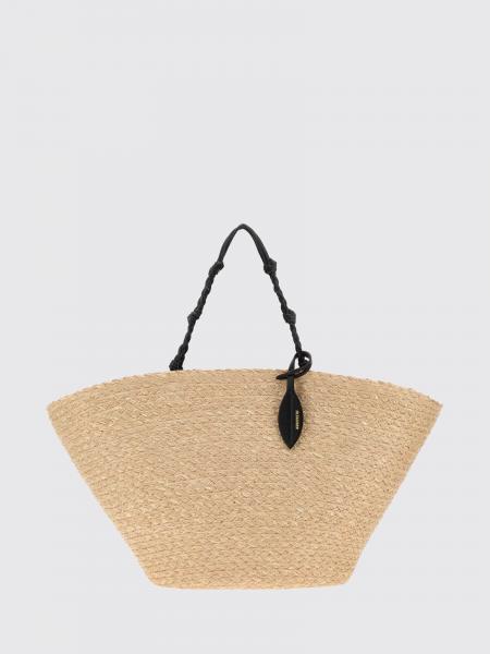 Jil Sander Large Tangle Raffia Tote Bag with Braided Handle