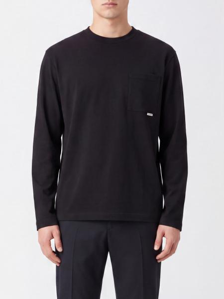 Jil Sander Long-Sleeved Cotton T-shirt with Patch Pocket