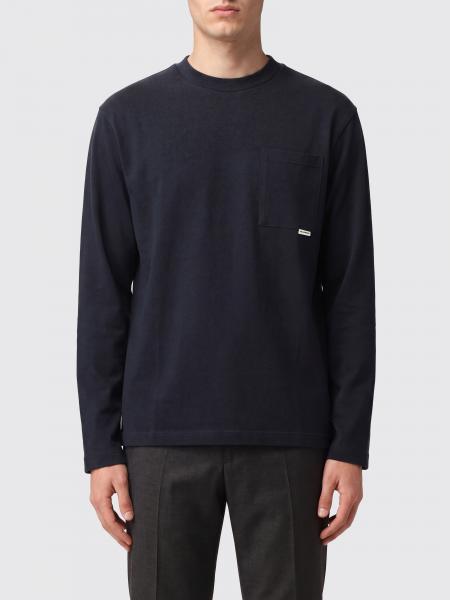 Jil Sander Long-Sleeved Cotton T-shirt with Patch Pocket