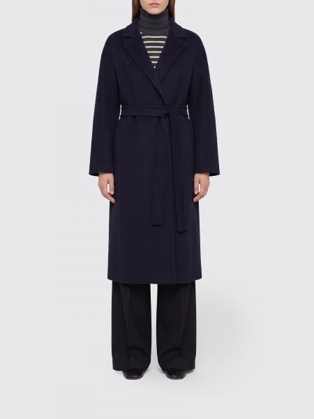 Длинное шерстяное пальто Jil Sander с поясом и спущенными плечами