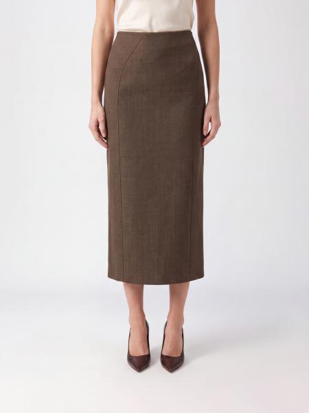 Jil Sander High-Waisted Stretch Virgin Wool Midi Pencil Skirt