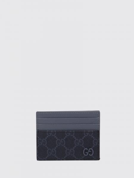 GUCCI GG 수프림 캔버스 플랫 카드 홀더 (가죽 디테일)