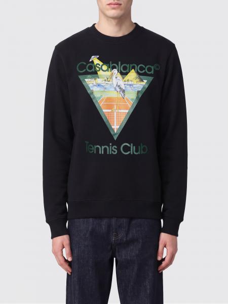 Relaxed Fit Cotton Crewneck Sweatshirt Casablanca with Logo Print