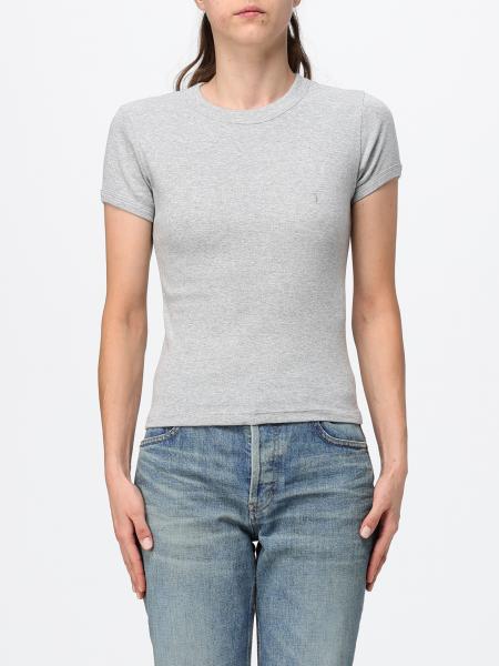 Saint Laurent Slim Fit Cotton T-Shirt with YSL Monogram