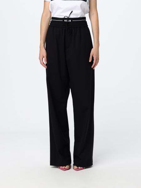 Pantalon de jogging MSGM en laine vierge avec cordon de serrage et logo