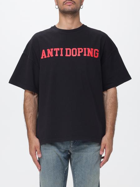 MSGM Relaxed Fit Cotton Crewneck T-Shirt with Contrast Slogan Print