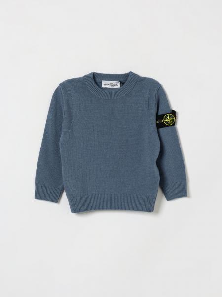 Stone Island Junior Boy's Compass Logo Wool Blend Crewneck Jumper