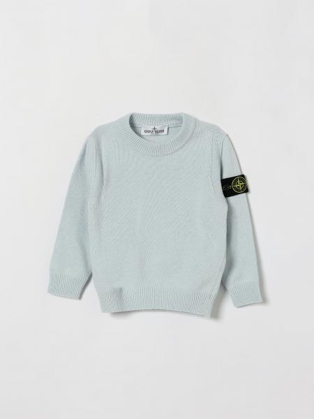 Stone Island Junior Boy's Compass Logo Wool Blend Crewneck Jumper