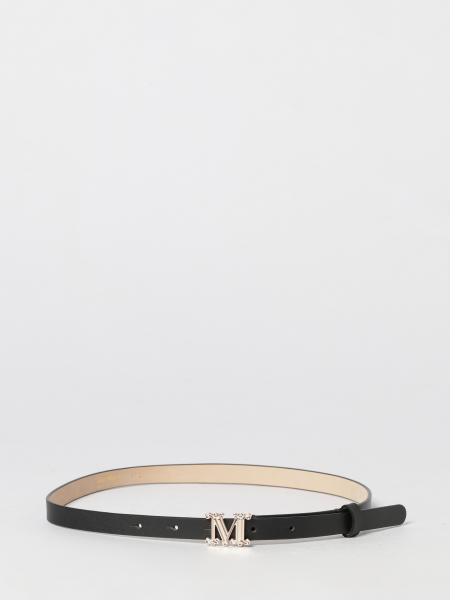 Max Mara Leather Logo Buckle Belt