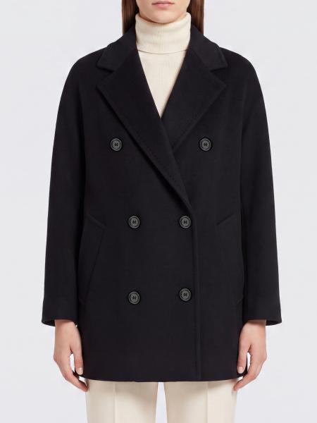 MAX MARA リラックスフィット ラペルカラー付きダブルブレスト ウールカバンコート