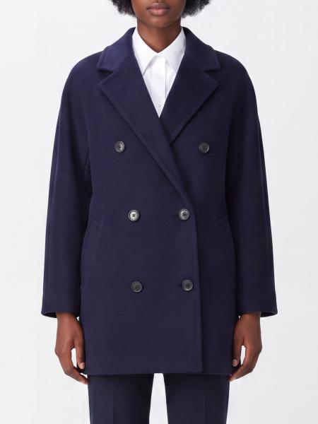 Max Mara Double-Breasted Wool Caban Coat with Relaxed Fit and Lapel Collar
