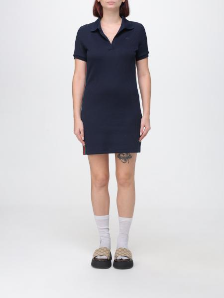Gucci Web Detail Cotton Jersey Polo Mini Dress