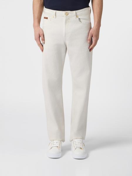 Jean droit Billionaire en denim de coton avec logo monogramme