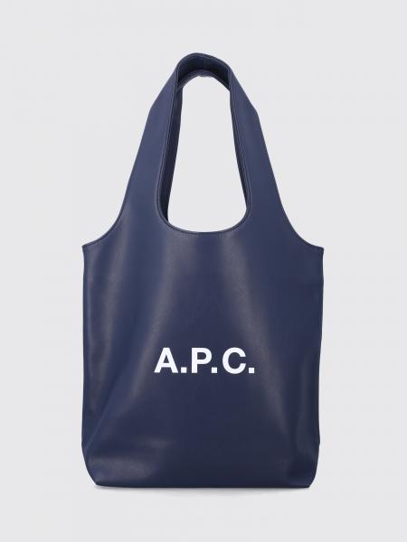 Petit sac cabas Ninon A.P.C. en matériaux recyclés avec logo imprimé
