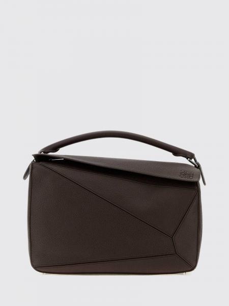 Grand sac Puzzle Loewe en cuir de veau grainé