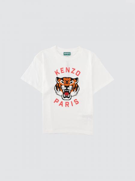 Kenzo Boy's Cotton T-Shirt with Graphic Logo Print