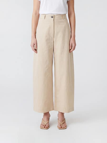 Pantalones anchos y cortos de tiro medio Studio Nicholson en algodón