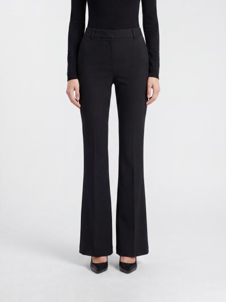 Pantalon évasé PT Torino en viscose avec pinces et taille mi-haute