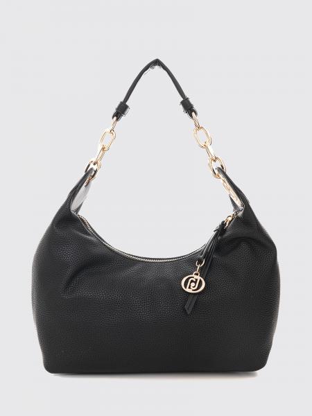 Liu Jo Grained Faux Leather Shoulder Bag with Zip Closure