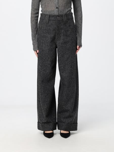 BRUNELLO CUCINELLI ハイウエスト 5ポケット ウールブレンドパンツ