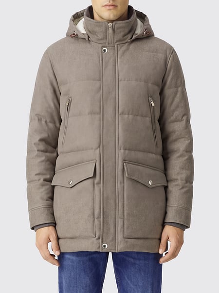 Brunello Cucinelli Padded Wool Parka with Detachable Hood