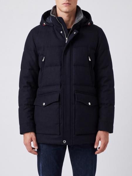 Parka acolchada Brunello Cucinelli de lana con capucha desmontable