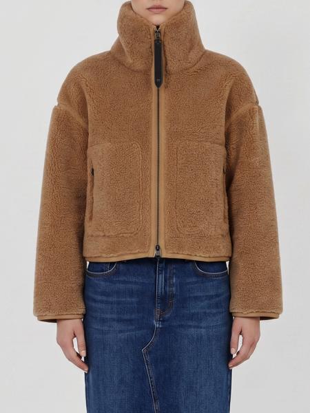 Campsis Faux Fur Jacket Pinko with Contrast Trims and Zip Closure
