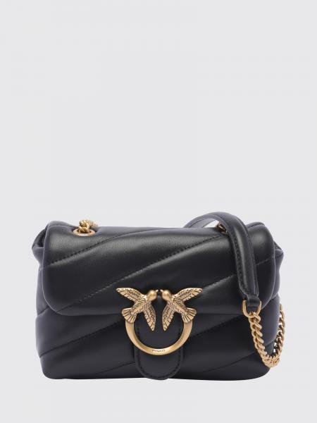 Baby Love Bag Puff Mini Quilted Nappa Bag Pinko with Love Birds Logo
