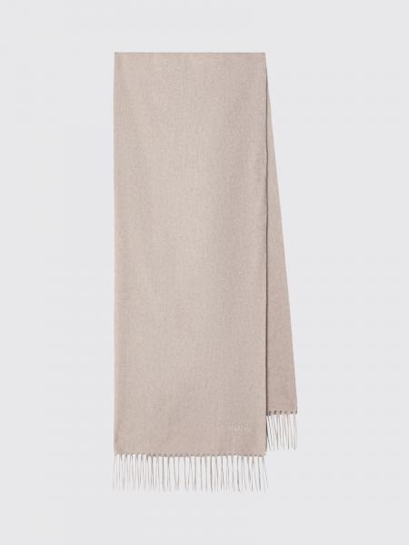Baci Pure Cashmere Scarf Max Mara with Embroidered Logo and Fringes