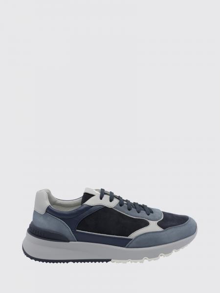 Brunello Cucinelli Bicolor Suede and Leather Low-Top Sneakers with Serrated Sole
