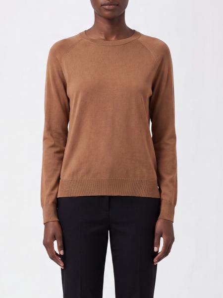 Long-Sleeved Lyocell Crewneck Jumper Herno with Decorative Buttons