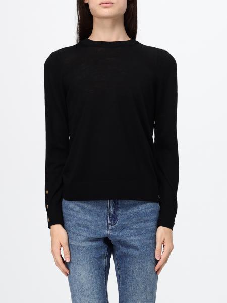 Michael Kors Crewneck Pure Merino Wool Jumper with Three-Button Cuffs